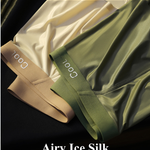 3 Pack Men's Mulberry Silk 10A Antibacterial Ice Feel Satin Light Luxury Trunks