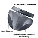 3 Pack Men's Breathable Sexy Lightweight Mesh Panels Briefs