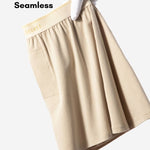 2 Pack Men's Solid Color Seamless Comfort Mid-Rise Home Shorts