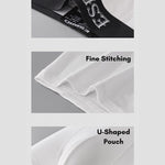 2 Pack Men's Sweat-Wicking Solid U-Pouch Breathable Trunks