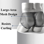 Men's Fishnet Hollow Out Breathable Antibacterial High Elastic Boxer Briefs