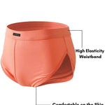 2 Pack Men's Sport with Detachable Pouch Quick-Dry Mesh Side Vent Boxers Briefs