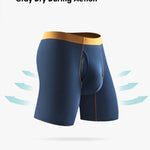 2 Pack Men's Seamless Fly Opening Breathable Chafe-Free Design Boxer Briefs