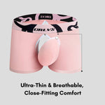 Men's Detachable Pouch Easy-Access Open Fly Modal Split-Crotch Boxers Briefs