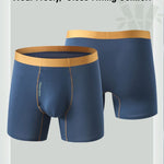 2 Pack Men's Seamless Fly Opening Breathable Chafe-Free Design Boxer Briefs