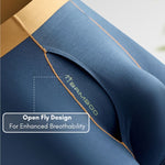 2 Pack Men's Seamless Fly Opening Breathable Chafe-Free Design Boxer Briefs