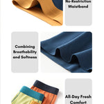2 Pack Men's Seamless Fly Opening Breathable Chafe-Free Design Boxer Briefs