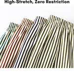 2 Pack Men's Quick-Dry Movement-Friendly Loose Fit Striped Home Shorts