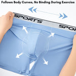 6 Pack Men's High-Rise Anti-Chafing Running Lightweight Boxer Briefs