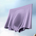 3 Pack Men's Seamless Comfort Solid Color 3D Pouch & Breathable Trunks