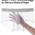 3 Pack Men's Ice Silk Ultra Thin Seamless Breathable Quick Dry Briefs