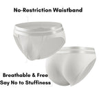 3 Pack Men's Soft Cotton Blend Waffle Briefs with Separate Pouch and High-Leg Cut