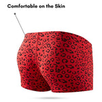 3 Pack Men's Leopard Cotton Breathable & Low-Rise Trunks