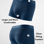 4 Pack Men's Antibacterial Cotton Jacquard Breathable Solid Color Trunks