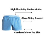 3 Pack Men's Cotton Mid-Rise Breathable Seamless Comfort Boxer Shorts