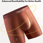 4 Pack Men's Seamless Premium Ice Silk Mesh Breathable Boxer Briefs