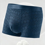 4 Pack Men's Antibacterial Cotton Jacquard Breathable Solid Color Trunks