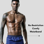 2 Pack Men's Ultra-Soft Cotton Comfy Waistband Odor-Control Boxers
