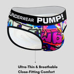 2 Pack Men's Printed Sexy & Trendy Low-Rise Breathable Casual Briefs