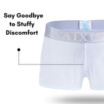 2 Pack Men's Low-Rise Mesh Breathable Home Comfort Antibacterial Trunks