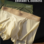 3 Pack Men's Mulberry Silk 10A Antibacterial Ice Feel Satin Light Luxury Trunks