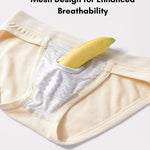 3 Pack Men's Soft Cotton Blend Waffle Briefs with Separate Pouch and High-Leg Cut