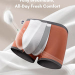 3 Pack Men's Seamless Breathable Trunks with 7A Antibacterial Mulberry Silk Lining