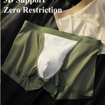 3 Pack Men's Mulberry Silk 10A Antibacterial Ice Feel Satin Light Luxury Trunks