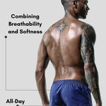 2 Pack Men's Ultra-Soft Cotton Comfy Waistband Odor-Control Boxers