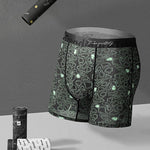 3 Pack Men's Bold Prints Antibacterial Cooling Touch All-Season Boxer Briefs