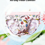 4 Pack Men's Antibacterial Cotton Breathable with Trendy Print Briefs