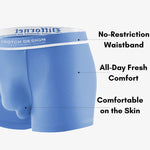 2 Pack Men's Ultra-Soft Modal Double Supportive Pouch Skin-Friendly Soft Trunks