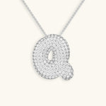 Bubble Initial Crystals Necklace