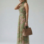 Emma | Gathered Halter Midi Dress