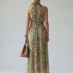 Emma | Gathered Halter Midi Dress