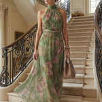 Emma | Gathered Halter Midi Dress