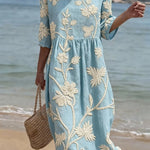 Casual women's dress with floral print