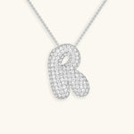 Bubble Initial Crystals Necklace