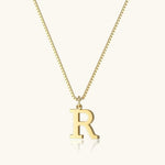 Vintage Letter Initial Gold Necklace