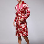 Men's Luxurious Satin Printed Robe