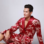 Men's Luxurious Satin Printed Robe