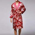 Men's Luxurious Satin Printed Robe