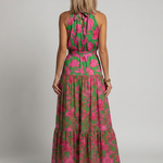 Harper | Draped Halter Midi Dress