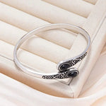 Vintage Bracelet with Colorful Gems & Tribal Design