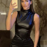 SERAN™ | Sleek Faux Leather Top