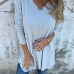 Hazel | Relaxed V-Neck Knit Tunic