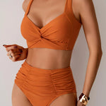 Sydney | Bandeau Bikini with Gathered Fabric