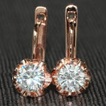 Elite Rose Gold Flower Earrings