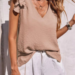 Indigo | Playful Ruffle Sleeve Summer Top