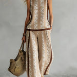 Ruby | Retro Print Top & Trouser Set